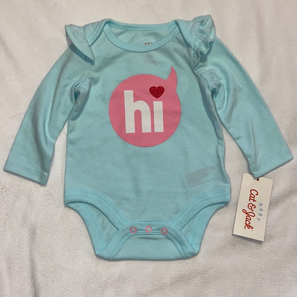 NEW!! VALENTINES DAY Baby Girl Long-sleeve Bodysuit NWT Valentines Day